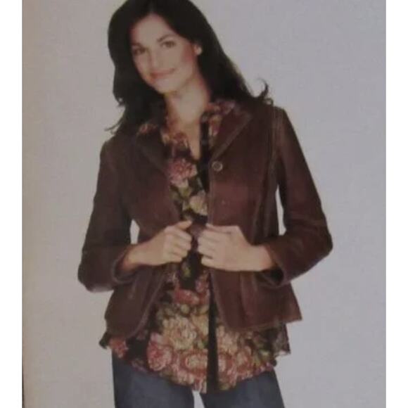 Cabi Vintage Style Brown Floral Vivian Silk Blouse Style 400 S - Picture 6 of 6